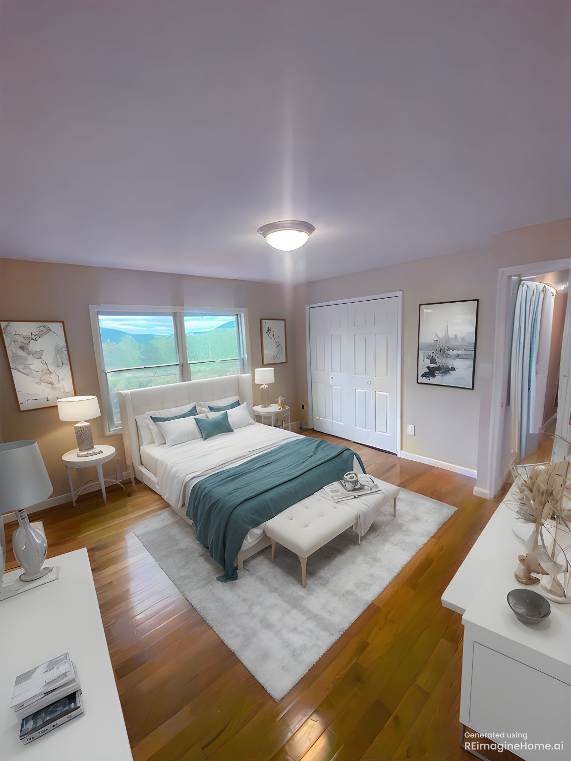 AI Staged Bedroom
