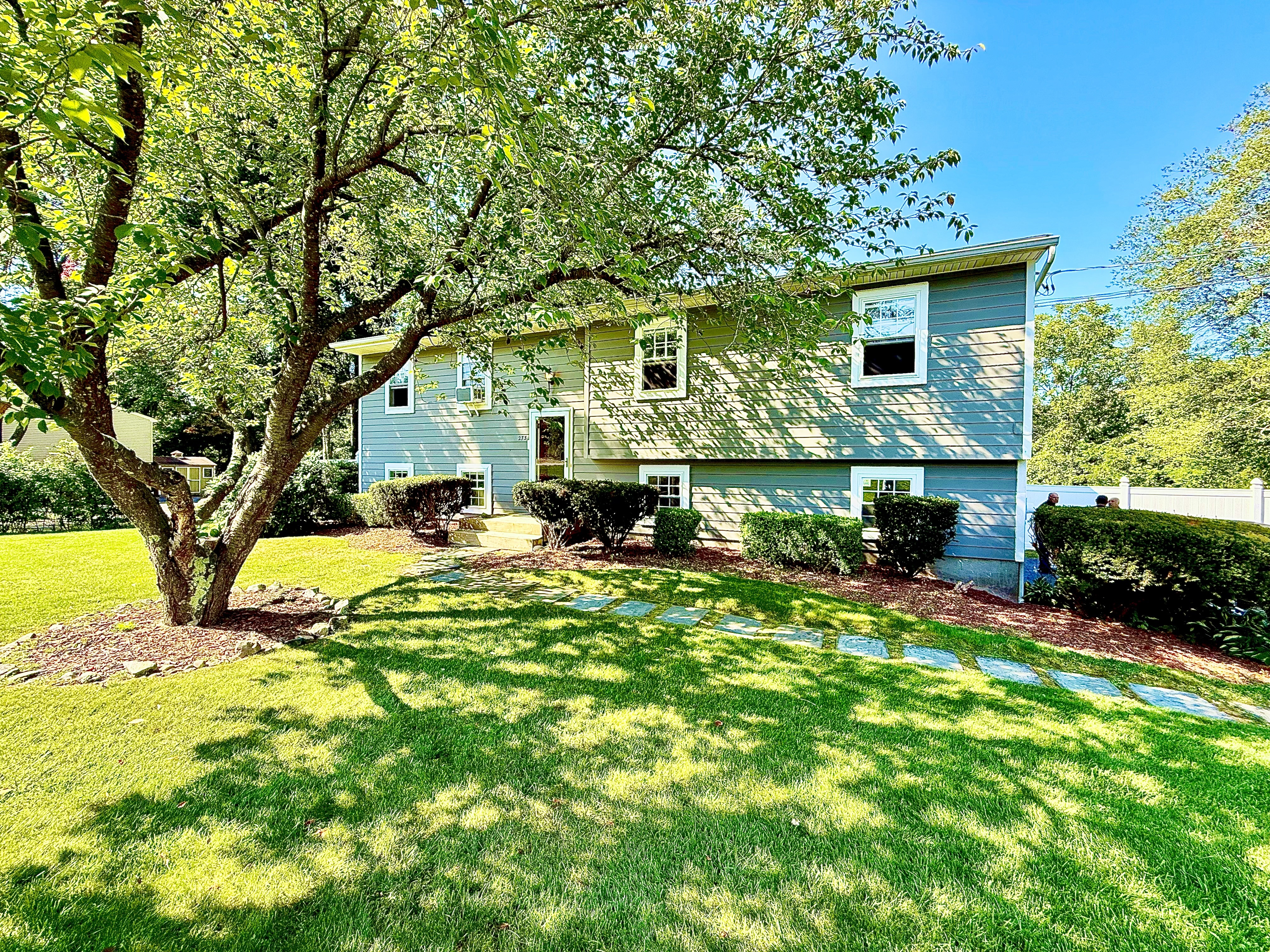 Blue Split-Level Home