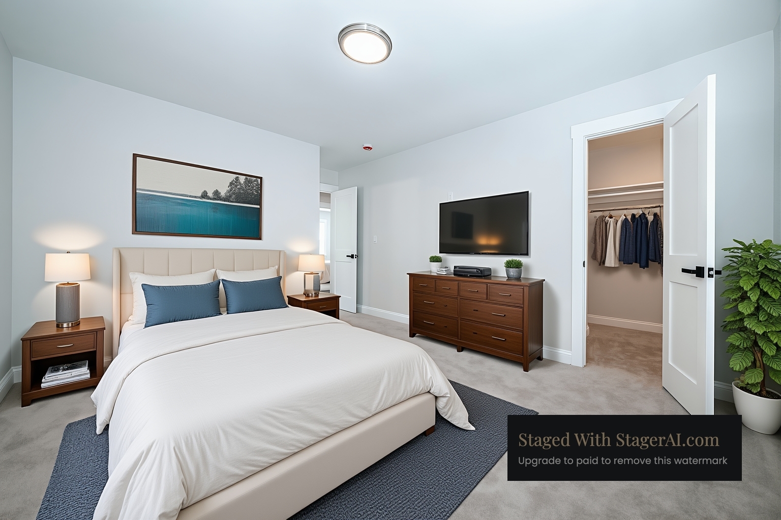 AI Staged Bedroom