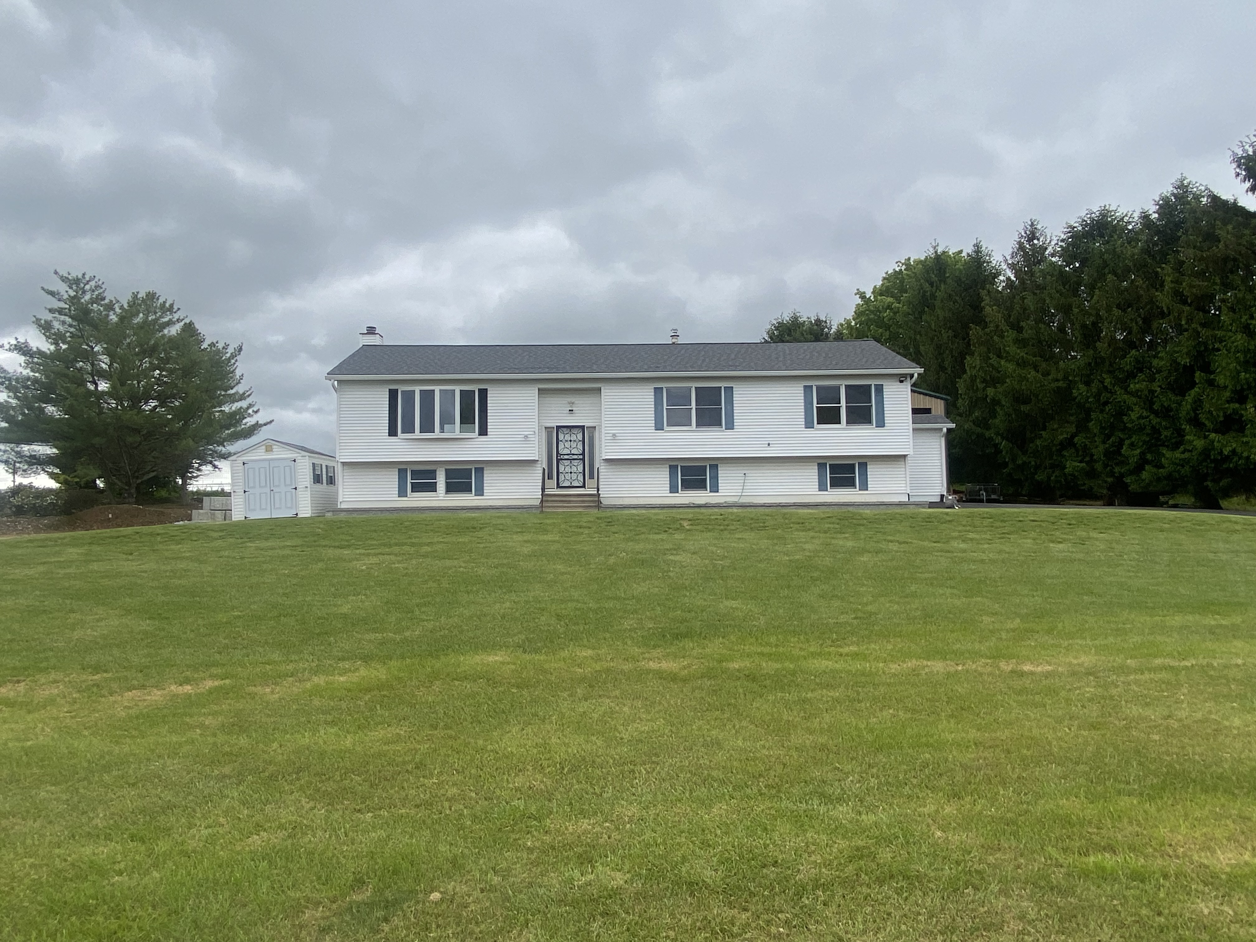 White Bi-Level Home